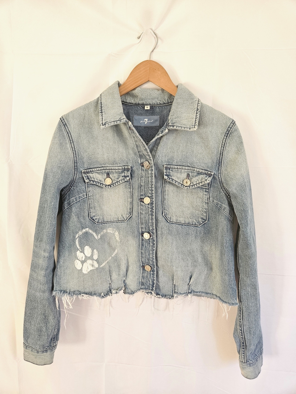 7 For All Mankind Light Blue Denim Jacket